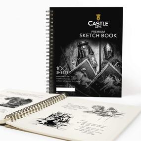 img 3 attached to 🏰 Castle Art Supplies Sketch Books 9&#34; x 12&#34; - 2 Pack, 200 Sheets of Sketch Paper - Ideal for Drawing & School Supplies - Acid Free, Excellent Value