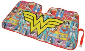 img 2 attached to Wonder Woman Retro Logo Sunshade: Official Licensed Windshield Protector - Block UV Rays & Keep Your Vehicle Cool - 58 x 27