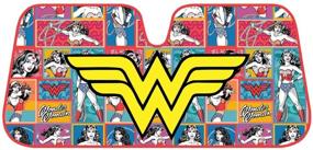 img 4 attached to Wonder Woman Retro Logo Sunshade: Official Licensed Windshield Protector - Block UV Rays & Keep Your Vehicle Cool - 58 x 27