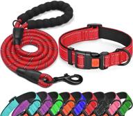 enhanced safety and comfort: reflective nylon dog collar with soft neoprene padding for small, medium, and large dogs логотип