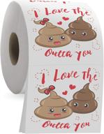 🚽 i love you toilet paper roll - romantic 3 ply tissue paper - funny bathroom novelty gag gift idea for men and women - birthday, valentine's day and anniversary gag gift logo