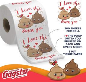 img 2 attached to 🚽 I Love You Toilet Paper Roll - Romantic 3 Ply Tissue Paper - Funny Bathroom Novelty Gag Gift Idea for Men and Women - Birthday, Valentine's Day and Anniversary Gag Gift
