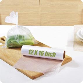 img 3 attached to 🛍️ 350 Bags, 12x16 inch Clear Plastic Produce Bag Roll for Vegetables, Food, Bread & Groceries (1 Roll)