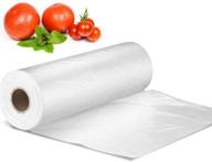 🛍️ 350 bags, 12x16 inch clear plastic produce bag roll for vegetables, food, bread & groceries (1 roll) logo