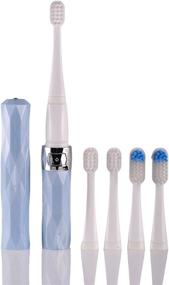 img 2 attached to 🪥 Sonicety Electric Toothbrush HI-956 Sky Blue: Portable and Travel-Friendly Dental Care