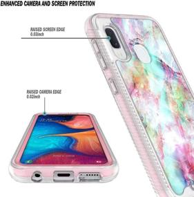 img 1 attached to 📱 E-Began Marble Design Fantasy Full-Body Protective Case for Samsung Galaxy A10e with Built-in Screen Protector - Durable, Shockproof, Impact Resist, Rugged Bumper Cover