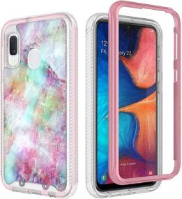 img 2 attached to 📱 E-Began Marble Design Fantasy Full-Body Protective Case for Samsung Galaxy A10e with Built-in Screen Protector - Durable, Shockproof, Impact Resist, Rugged Bumper Cover