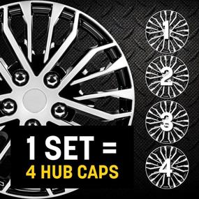 img 3 attached to Pilot Automotive WH141 14S B Universal Hubcaps