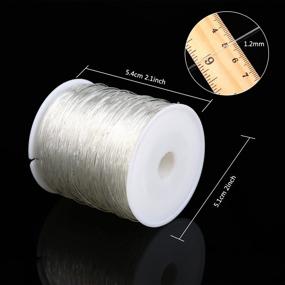 img 2 attached to Elastic Clear Beading Thread: Stretchy Polyester String Cord for Jewelry Making and Crafts - 1.2mm, 60 Meters