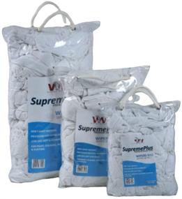 img 3 attached to SupremePlus Premium Cotton T-Shirt Cloth Wiping Rags - White Knit, 1-Pound Bag