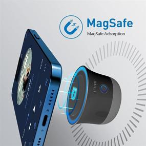 img 3 attached to 🔊 Компактная магнитная Bluetooth колонка с мощным басом, беспроводная портативная колонка с поддержкой функционала MagSafe (черная)