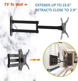 img 3 attached to 📺 Mount Plus MP-L24-200 Full Motion TV Wall Bracket with 24 inch Extension Arm - Fits 18 to 42 Inch Screens - VESA 200x200mm - Holds up to 60 LBS (24 Extension for 18-42)