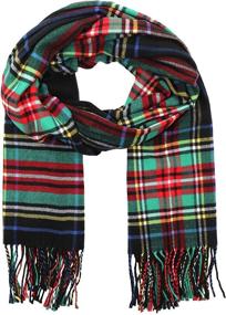 img 3 attached to 🧣 Achillea Scottish Tartan Cashmere Blanket Women's Scarves & Wraps