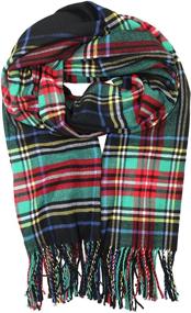 img 1 attached to 🧣 Achillea Scottish Tartan Cashmere Blanket Women's Scarves & Wraps