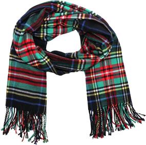 img 4 attached to 🧣 Achillea Scottish Tartan Cashmere Blanket Women's Scarves & Wraps