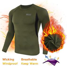 img 1 attached to Romision Fleece Base Layer Set for Men - Thermal Underwear, Insulated Long Johns for Cold Weather Hunting