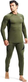 img 4 attached to Romision Fleece Base Layer Set for Men - Thermal Underwear, Insulated Long Johns for Cold Weather Hunting