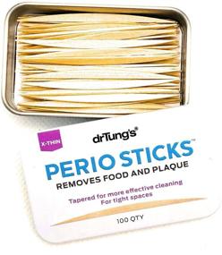 img 2 attached to 🪥 100 Count Pack of 6 Dr. Tungs Double-sided X-Thin PerioSticks: Comfortable Interdental Sticks that Stimulate Gums, Remove Plaque and Food Particles.