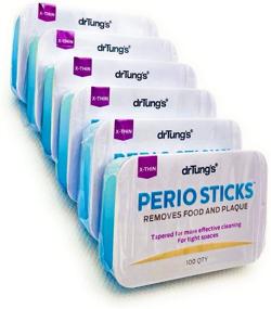 img 3 attached to 🪥 100 Count Pack of 6 Dr. Tungs Double-sided X-Thin PerioSticks: Comfortable Interdental Sticks that Stimulate Gums, Remove Plaque and Food Particles.