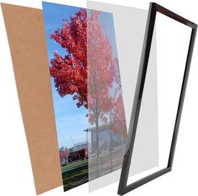 img 1 attached to 🖼️ Medog 17x11 Picture Frame for Wall Mounting - Display 17x11 Inch Document Certificate Frames or Add Mat for 11x14, 11x9, 12x10, 11x7, 9x7 Picture Frame (P1L BA) - Improved SEO