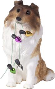 img 1 attached to 🎄 Sandicast Sable Collie Holiday Lights Christmas Ornament - A Decorative Delight for Dog Lovers