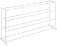 👠 whitmor floor shoe rack - white, 4 tier, holds 20 pairs логотип