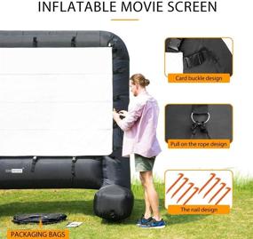 img 2 attached to 🎬 VIVOHOME 14 футовый надувной мега проекторный экран для кино в помещении и на открытом воздухе с сумкой для переноски - передняя и задняя проекция