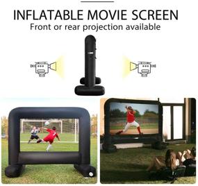 img 3 attached to 🎬 VIVOHOME 14 футовый надувной мега проекторный экран для кино в помещении и на открытом воздухе с сумкой для переноски - передняя и задняя проекция