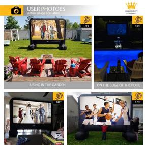 img 1 attached to 🎬 VIVOHOME 14ft Indoor & Outdoor Inflatable Blow up Mega Movie Projector Screen with Carry Bag - Front & Rear Projection