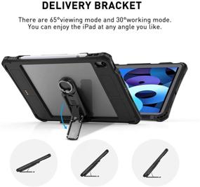 img 1 attached to 📱 Waterproof Case for iPad Air 4th Generation 10.9 inch - AICase IP68 Underwater Protective Dustproof Shockproof Case Cover with Full-Body 360° Protection, Includes Lanyard and Kickstand