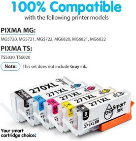 img 3 attached to 🖨️ Smart Ink Compatible Ink Cartridge Replacement for Canon PGI 270 XL CLI 271: Perfect for PIXMA MG and TS Series Printers