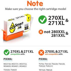 img 2 attached to 🖨️ Smart Ink Compatible Ink Cartridge Replacement for Canon PGI 270 XL CLI 271: Perfect for PIXMA MG and TS Series Printers