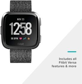 img 3 attached to 🏋️ Fitbit Versa Special Edition Smart Watch: Charcoal Woven, One Size, S & L Bands Included - The Ultimate Fitness Companion
