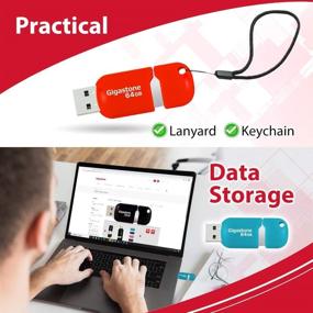 img 2 attached to Gigastone 2 Pack USB2 0 Capless Retractable Data Storage