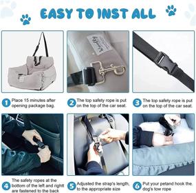 img 1 attached to 🐾 Aidou Dog Car Seat & Booster for Small Medium Large Dogs & Cats - Pet Travel Booster Seat with Storage, Dog Safety Seat for Cars, Dual-Use as Car Bed and Home Bed