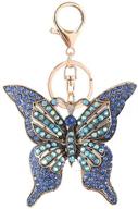 🦋 sparkling butterfly rhinestone keyring keychain logo