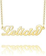 🔥 customizable monogram necklace - personalized nameplate pendant by moonlight collections featuring leticia logo