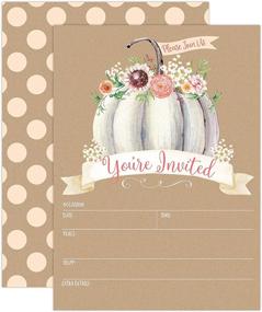 img 4 attached to 🎃 Pumpkin Fall Baby Shower Invitations: An Autumnal Delight for Gender Reveal & Baby Celebrations