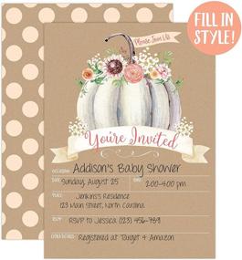 img 3 attached to 🎃 Pumpkin Fall Baby Shower Invitations: An Autumnal Delight for Gender Reveal & Baby Celebrations