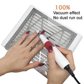 img 3 attached to 💅 EVEBYRA Nail Dust Suction Collector Salon Filter with Powerful 40W Fan - No Spilling Nail Dust Collector
