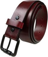 🔴 burgundy genuine casual leather buckle men's accessories: sleek & stylish choices logo