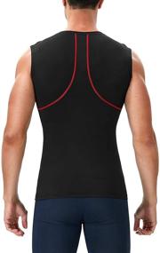 img 2 attached to Sleeveless Compression Athletic Workout Shirts for Men by Runhit