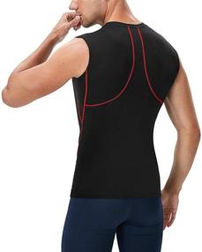 img 1 attached to Sleeveless Compression Athletic Workout Shirts for Men by Runhit