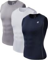 sleeveless compression athletic workout shirts for men by runhit logo