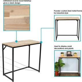 img 1 attached to 🪑 Enhance Your Space with the Sunnydaze Unfinished Acacia Wood End Table - Rustic Decorative Accent Table