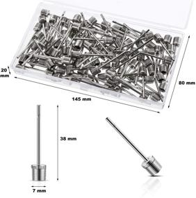 img 3 attached to 100 Pack Ball Pump Needles by WILLBOND - Inflating Needles for Sports Balls with Container Storage Box - Football, Basketball, and More