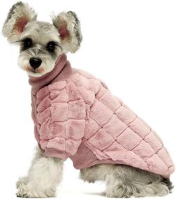 img 3 attached to 🐾 Stay Warm and Stylish this Winter with Fitwarm Luxury Faux Furred Dog Coat - Turtleneck Sweater for Dogs and Cats