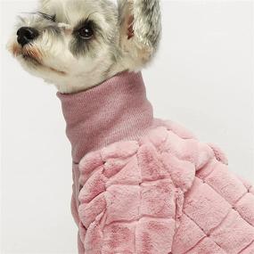 img 2 attached to 🐾 Stay Warm and Stylish this Winter with Fitwarm Luxury Faux Furred Dog Coat - Turtleneck Sweater for Dogs and Cats