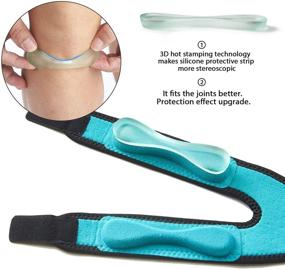 img 2 attached to Rebomer Patella Knee Strap: Adjustable Brace with 3D Silicone Insert for Joint Pain Relief & Support during Running, Riding, Football, and Hiking - Men & Women