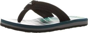 img 4 attached to Quiksilver Carver Print Youth Flip Flop Boys' Shoes ~ Sandals